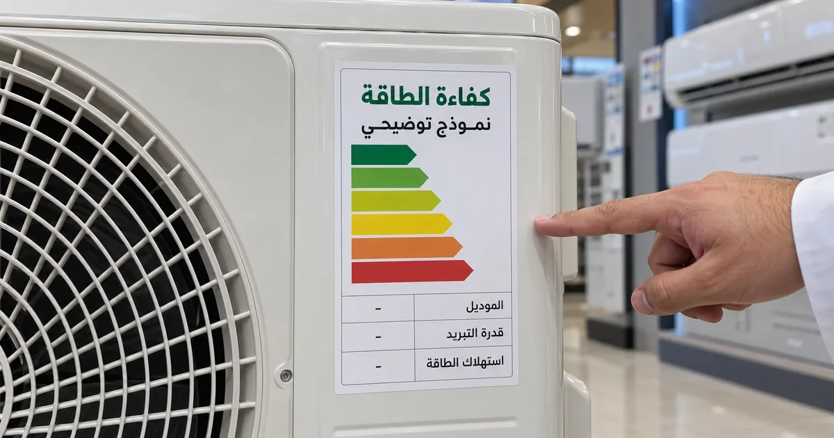 بطاقة كفاءة الطاقة على مكيف سبليت جديد قبل الشراء