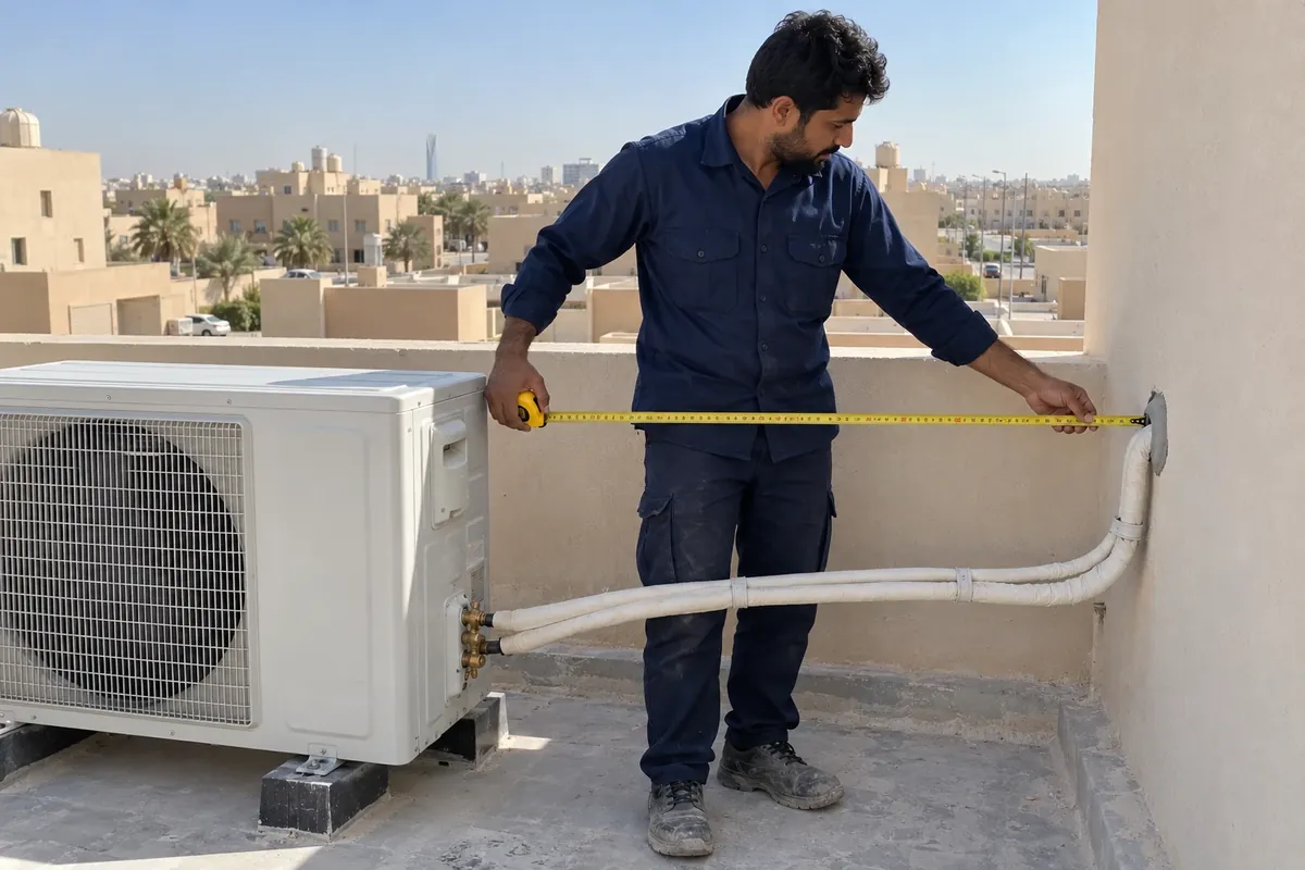 سعر فك وتركيب مكيفات بالرياض يختلف حسب مكان الوحدة الخارجية وطول النحاس